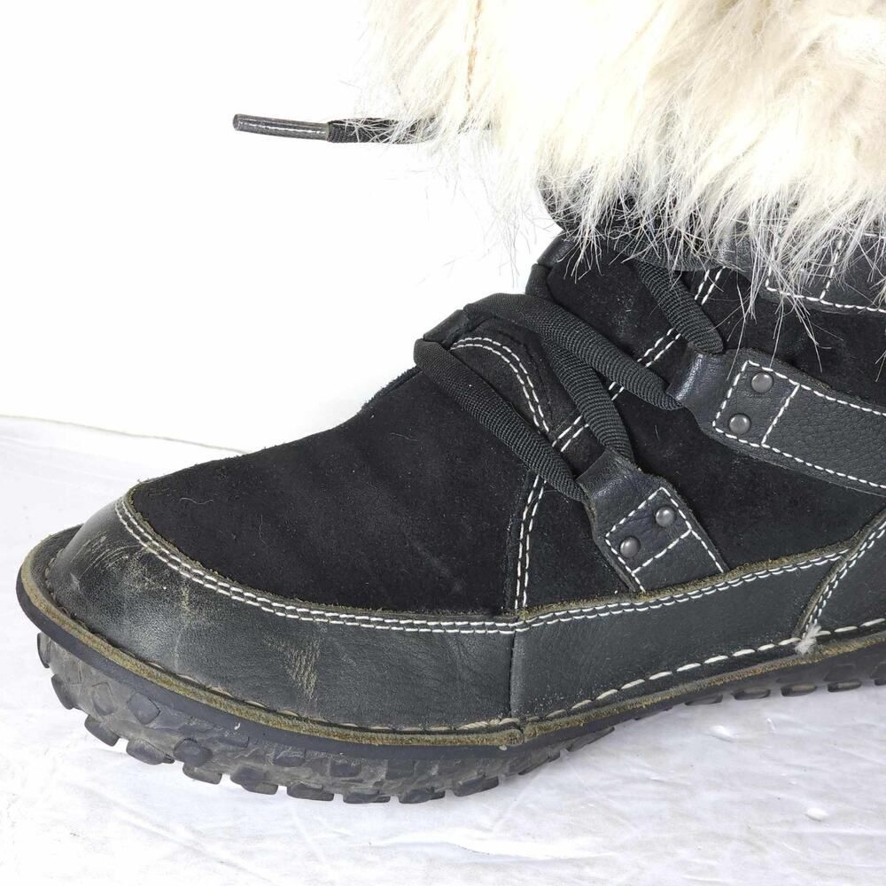 Sorel Women's Kaya US8 Black Leather Waterproof Insulated Faux Fur Winter Boot - Picture 15 of 16